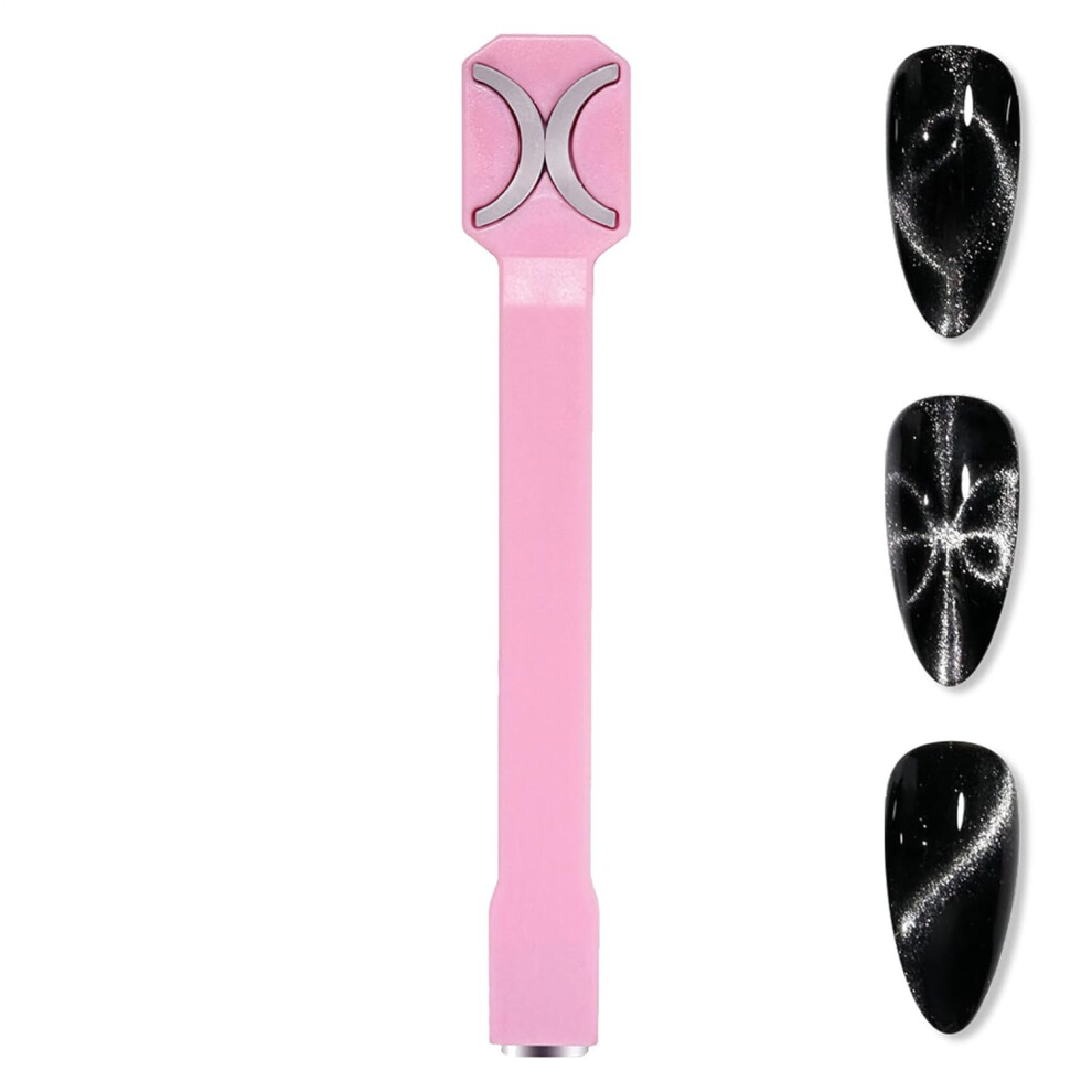 Oimg Magnets For Nails Multi-Function Magnetic Stick Nail Tools With Strong Magnetic Force Curved Edge Design Ideal For Nail Beginners