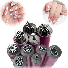 Set Tampon pour Nail Art Nouveau 2025, Stylos Fleurs Design, Outils DIY Faciles Maison