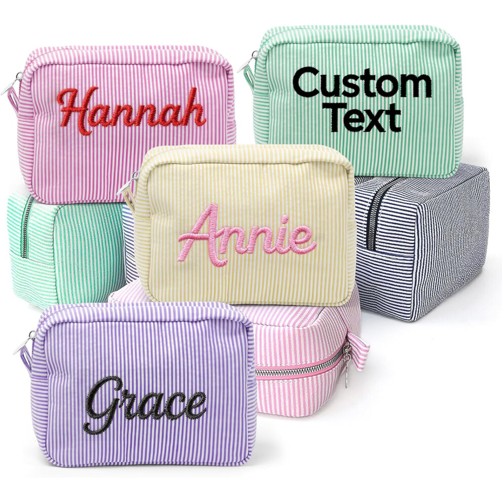 Personalizowana Torba Kosmetyczna Z Wyhaftowanym Imieniem – MałA Na Podróż, Torba Toaletowa, Prezent ŚLubny Dla Druhen-image