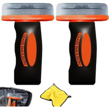 Limpiador de parabrisas Q4, roll-on de 100ml con tabla de limpieza, removedor de emulsión, loción anti-lluvia y niebla, 2 piezas