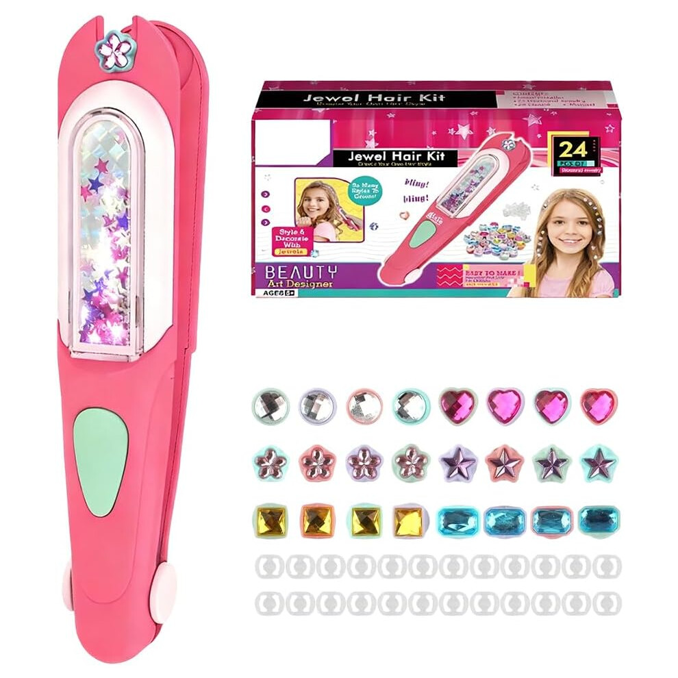Oimg Unisex Hair Gem Stamper Kit 2026 New Bling Hair Jewels For Girls Toys - Styling Tool With Reusable Shining Diamonds Quick Gems
