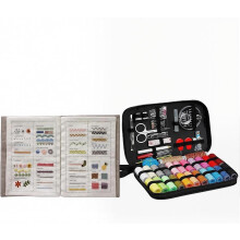 All-Szenario Stickstich Buch Kit 86 Stiche DIY Stickstoff mit Englischen Namen auf Leinen Tragbar Nähstich Guide