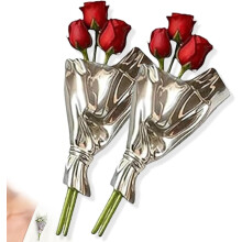 Spilla bouquet floreale, spilla vaso floreale artistica, spilla bavero mini bouquet fai da te per donne, spilla floreale elegante in lega pe