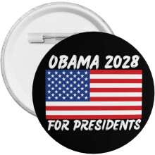 Obama 2028 Obama Para Presidentes 2028 Pins e Botão Redondo Distintivo Peitoral Redondo