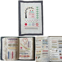 DIY Stitch Book Embroidery Embroidery Stitch Book Kit - Comprehensive Sewing Patterns Guide 86+ Patterns 143 Stitches Tools