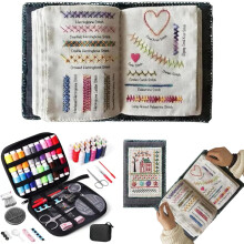 Embroidery Stitch Book Kit Beginner Friendly DIY - Sewing Books with Complete Sewing Tools & Tutorials of Stitches