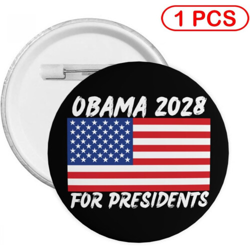 Πιν Obama 2028, για Πρόεδρο 2028, και Στρογγυλό Κουμπί Σήματος, Στρογγυλά Στήθη 1