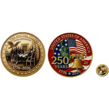 Spilla smaltata 250esimo anniversario, spilla cappello placcata oro 250esimo anniversario, collezione accessori patrioti USA giorno indipend