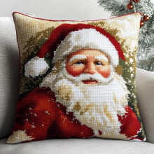 Kreuzstich Kissen Set Weihnachts Opa Kissen 45x45 cm DIY Kissen Stick Set Nadelarbeit Handmade Kissenbezug Anfänger