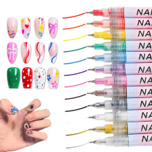 12 Farben Nagelstift Set Nagellack Marker - Schnell Trocknende Doodle Stifte für Profis, Kinder & DIY