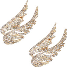 Spilla ali d'angelo lega strass collare spille ali cristallo spilla bavero per matrimonio festa vestito gioielli Natale compleanno anniversa