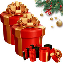 Scatola Regalo Annoying con Viti Annidate, Scatola per Soldi, Scatole Nidificate per Soldi e Sorprese, Stampata 3D per Feste (Rosso,2PZ)