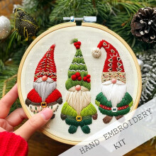 2025 New Christmas Embroidery Kit for Beginners and Adults - DIY Cross Stitch Kit With Needles & Thread Included Style A