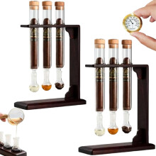 Zigarren Aromainjektor Humidor Infusor Glaskit mit Kappen Hygrometer Handgefertigt DIY Aromatherapie Basis für Männer