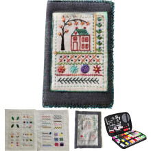 Kit Libro Punti Ricamo DIY, Libro Punti Ricamati a Mano, Artigianato Creativo, Set Cucito Portatile, Regalo Unico (B)