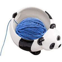 Tigela de Cerâmica para Fiação com Temática de Panda - Decoração e Armazenamento para Croché