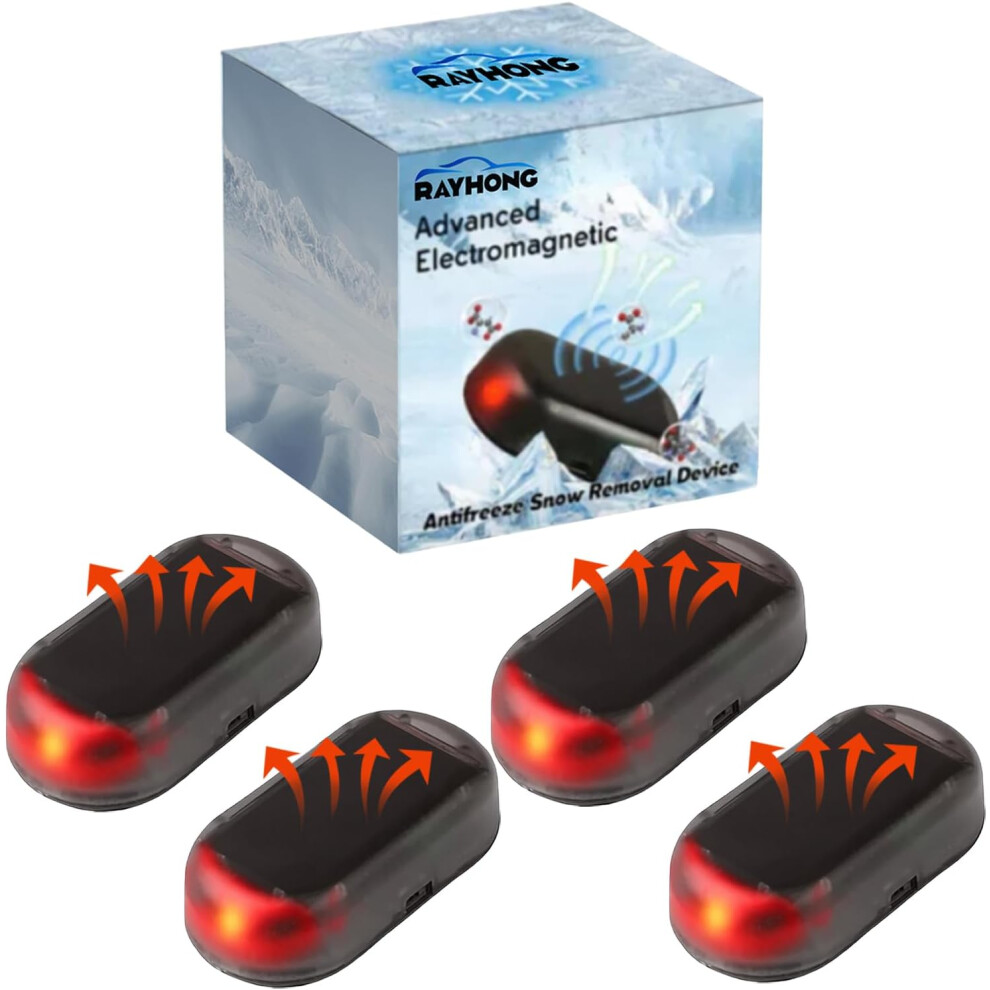 4Pcs Electromagnetic Wave Antifreeze Instrument Solar Car Windshield De-Icer Snow Removal Device Reusable Defroster 3233223090030
