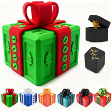 Caixa de Presente com Parafusos e Dedo Dourado - Presente de Partida para Natal e Escritório