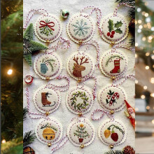 Hand Nadelspitze Weihnachtsschmuck Set Stick Weihnachtsdekoration DIY Handstick Schmuck Set für Anfänger Komplett Set