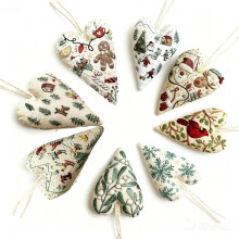Weihnachtsdekoration Stick Set DIY Herz Stickerei Weihnachten DIY Herzförmige Handgestickte Dekoration Kreativ Geschenk