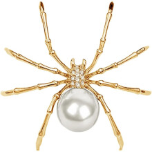 Spille ragno stile vittoriano corpo madreperla e micro pavé spille argento tono accessori goth spille per zaini estetica
