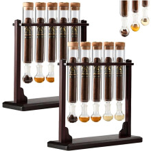 Zigarren Aromainjektor Humidor Glasröhren Infusor Kit zur Befeuchtung und Aromatisierung Wiederverwendbar 2 Stück 5 Röhren