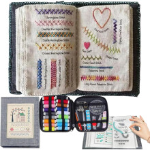 Neu Tragbar All-Szenario Stickstich Buch All-in-One Kreuzstich Bücher Nähmaschine Journal Kit DIY Handmade Anfänger