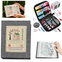 Neu Stickstich Buch Kit für Anfänger All-in-One Stick Set mit Wiederverwendbarem Leinen Stickbuch Komplettes Zubehör