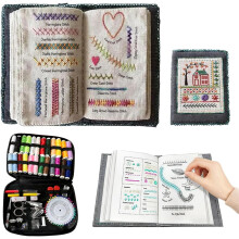 Stickstich Buch Kit Nähset und 106 Einzigartige Stiche Perfekt für Anfänger und Bastler Kreatives Geschenk
