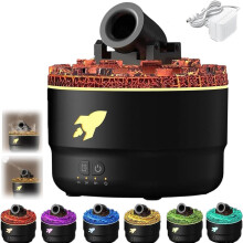 Kanonen Aroma Luftbefeuchter 7 Farben LED Dampfkanone Leiser Diffusor 2 Modi Kreativer Turm für Schlafzimmer Deko