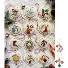 Handmade Embroidery Christmas Decoration Kit Christmas - Embroidery Kit Adult Beginner Christmas Embroidery Kit Color