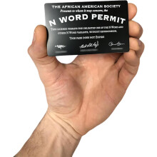 Carteira de Permissão N Word - Cartão de Partida de Paródia, Presente Satírico para Amigos