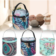3Pcs Yarn Storage Bag Portable Foldable Yarn Organizer Zippered Yarn Holder Small Knitting Supplies Bag 600D Oxford Cloth