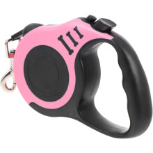 Bärbar avmaskningsbart hundkoppel rosa ABS material bekvämt handtag enkel kontroll för hundpromenader och träning valpar