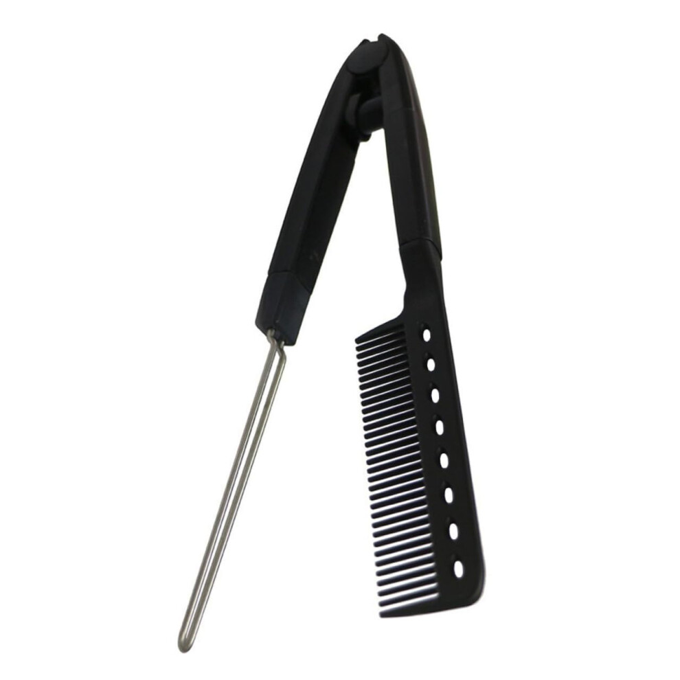 Shaped Hair Straightening Comb Ergonomic Compact Travel Straightener For Salon And Home Use With Comfortable Grip