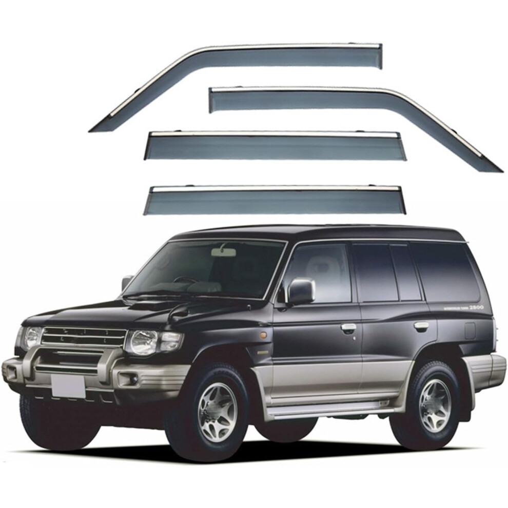 Wind Deflectors Side Window Visors Allweather Protection 4Pcs For Mitsubishi Shogun Mk2 19911998 9323874399737