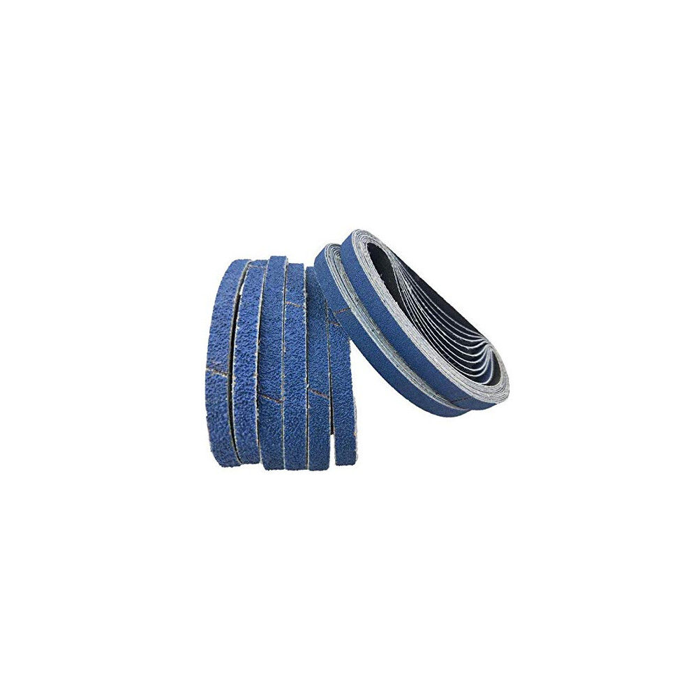 Sandpaper Abrasive Bands 457X13mm Blue Aluminum Oxide 10 Pcs Sander Belts 40120 Grit For Planer Sander 9105992777440