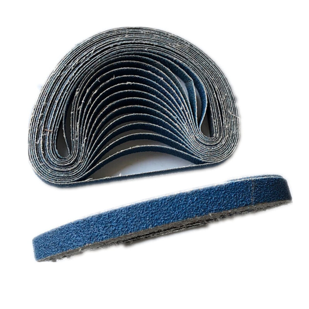 Sandpaper Abrasive Bands 10 Pcs 330X10mm Blue Aluminium Oxide Grit 40120 For Sander Belts 9105992777556