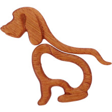 Spilla maglione cane bambù carina spilla animale in legno fatta a mano accessorio per cardigan sciarpe e vestiti unico per amanti animali ed