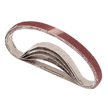 Sandpaper Abrasive Bands 10 Pcs 330 X 10Mm 80 Grit Aluminum Oxide Sanding Belts For Angle Grinders
