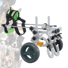 Adjustable Dog Wheelchair 2 Wheel Mobility Aid For Small Pets Lightweight Rear Leg Support Canine Hip Brace