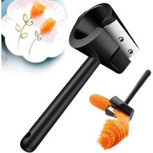 Gemüse-Curler, Gurken Karotten Spiralschneider Schäler, Wurzelgemüse-Schnitzwerkzeug, Küchen-Karotten-Blumen-Garnierwerkzeug