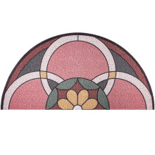 Tapetes decorativos para portas de entrada, tapetes semicirculares para espaços internos e externos, decoração elegante com material durável que