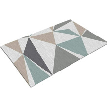 Alfombra absorbente lavable a máquina con estampado geométrico, material de alta densidad para una rápida absorción de la humedad, impresión y