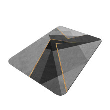 Covoare antiderapante, rezistente la murdărie și durabile, decor modern pentru casă cu linii aurii și modele geometrice, covoraș de noroi din