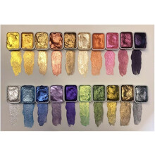 Forst Farbwechsel Aquarell Mal Set, Farbwechsel Glitzer Aquarellfarbe, Schimmer Aquarellfarben, Schimmer Metall Farben Set für Anfänger