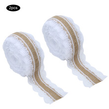 Elegantes weißes Spitzenband aus Jute für Bastelarbeiten, Hochzeiten, Heimdekoration, stilvolle und elegante DIY-Projekte im Retro-Stil,