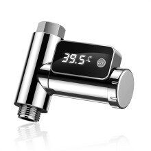 Duschthermometer mit wasserbetriebener Technologie, 360 drehbares Display für sofortige Wassertemperaturanzeige