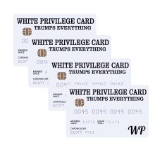 Cárta Pribhléide Bán Trumps Everything Cártaí Spreagúla Sparán PVC den Scoth, Bronntanas Greannmhar do Lá an Athar, Dearadh Daonnúil ar Chlé