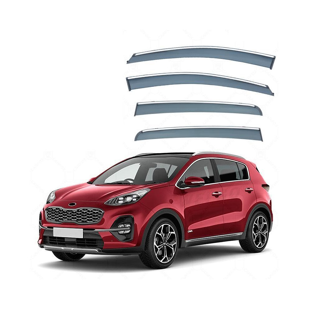Rain Guards Wind Deflectors For Kia Sportage Kx5 Mk4 2016+ Window Visors 4Pc Set Weather Protection 9323874400006